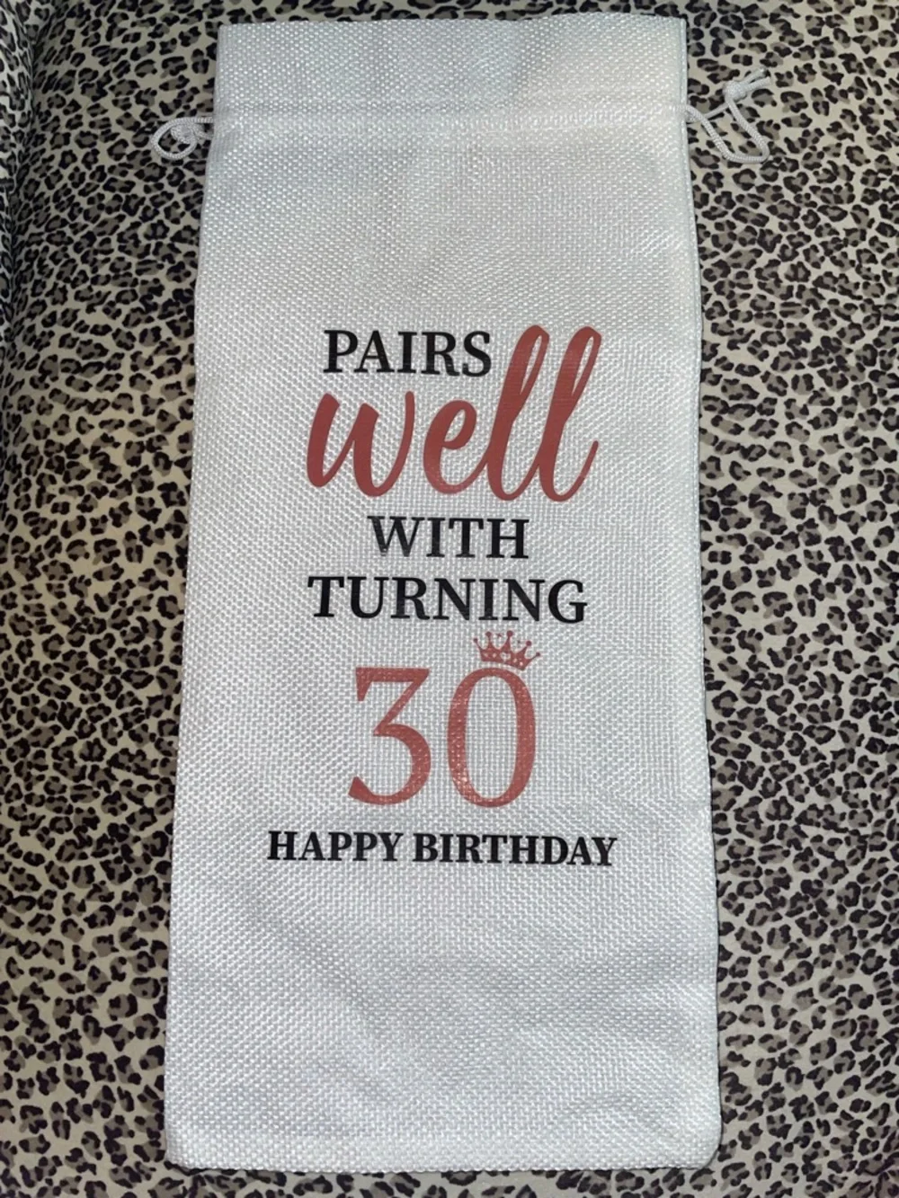 30th birthday wine bag